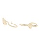 Diamond Snake Earrings in Yellow Gold